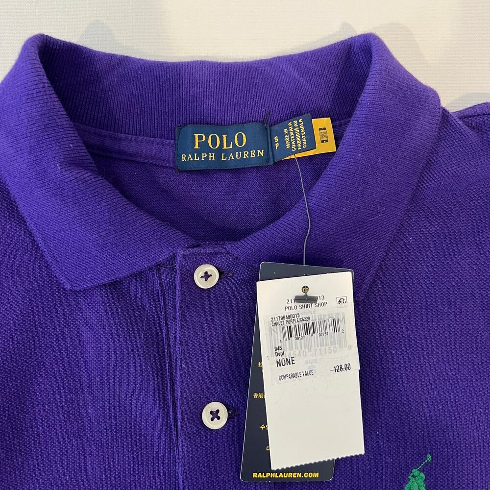 Polo Ralph Lauren Polo Dress Mesh Womens S Purple Green Pony Tennis Casual NWT - Picture 3 of 8
